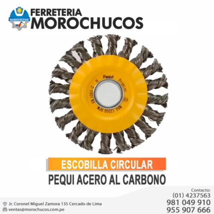 ESCOBILLA CIRCULAR PEQUI ACERO AL CARBONO