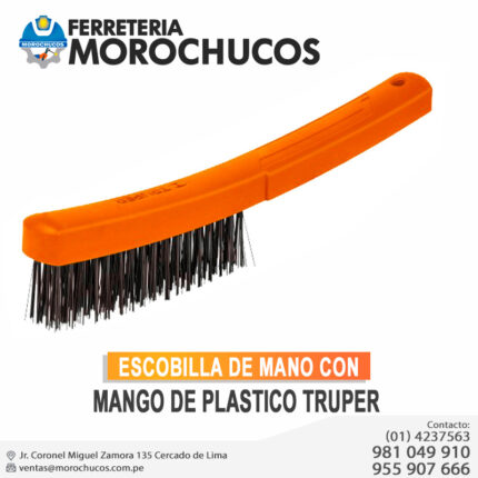 ESCOBILLA DE MANO CON MANGO DE PLASTICO TRUPER