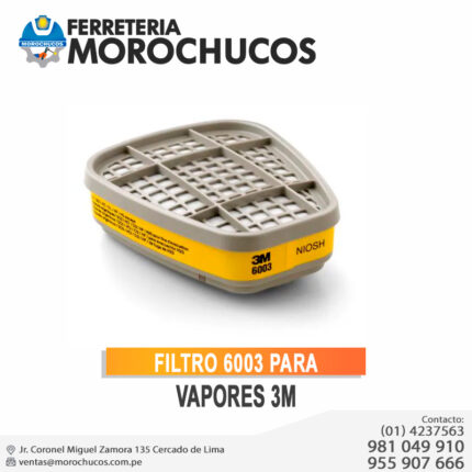 FILTRO 6003 PARA VAPORES 3M