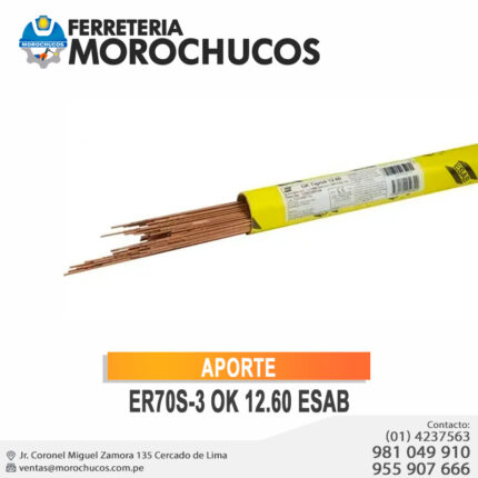 APORTE ER70S-3 OK 12.60 ESAB