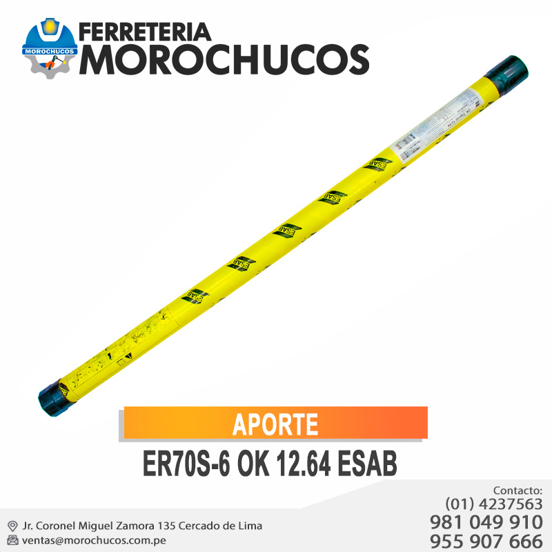 APORTE ER70S-6 OK 12.64 ESAB APORTE ER70S-6 OK 12.64 ESAB