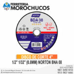 DISCO DE CORTE 4″ 1/2″ 1/32″ (0.8MM) NORTON BNA 08