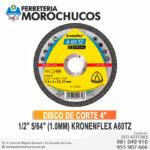 DISCO DE CORTE 4″ 1/2″ 5/64″ (1.0MM) KRONENFLEX A60TZ