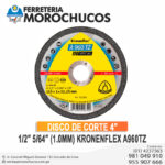 DISCO DE CORTE 4″ 1/2″ 5/64″ (1.0MM) KRONENFLEX A960TZ