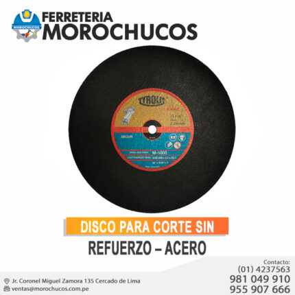 DISCO PARA CORTE SIN REFUERZO – ACERO