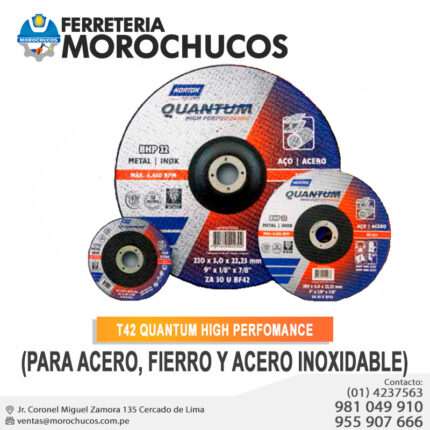 T42 Quantum High Perfomance (Para Acero, Fierro y Acero Inoxidable)